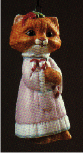 1991 Christmas Kitty - 3rd & Final  - Kitten in Nightgown -sdb