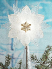 2010 Glowing Snowflake Tree Topper - NEEDS POWER CORD