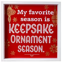 2020 Keepsake Ornament Season Wood Quote Sign Mini Orn. Displayer