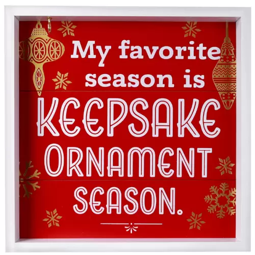 2020 Keepsake Ornament Season Wood Quote Sign Mini Orn. Displayer